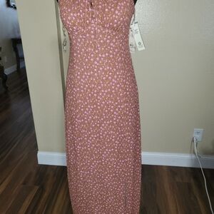 No Boundaries Pink Floral‎ Maxi Dress